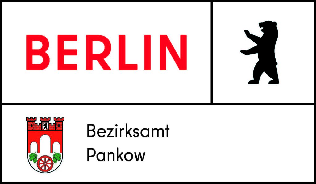 Logo: Bezirksamt Pankow mit Berliner Bär.