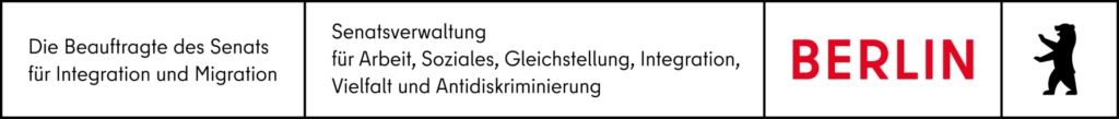 Logo der Senatsverwaltung für Arbeit, Soziales, Gleichstellung, Integration, Vielfalt und Antidiskriminierung mit dem Berliner Bär.